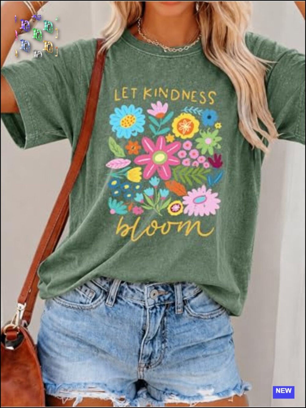 Oversized Graphic Tee Women Cotton Short Sleeve Summer Casual Loose Fit Boho Top - Picture 5 of 6